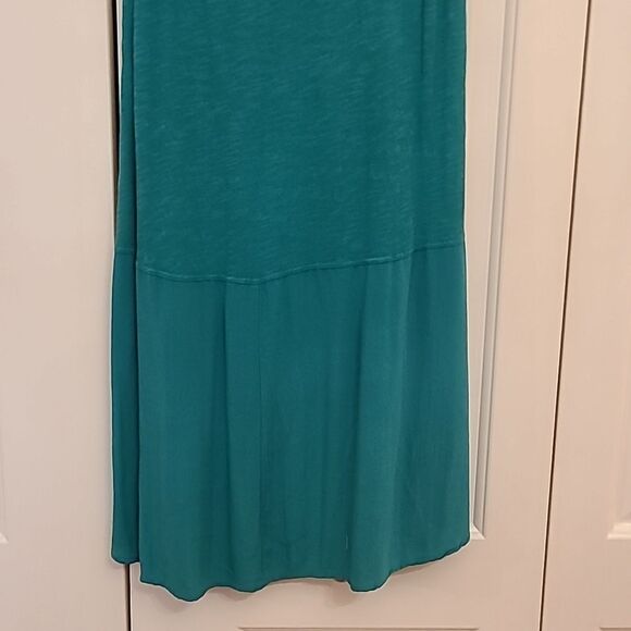 NEW ANTHROPOLOGIE Sleeveless High Low Tunic Top Dress Green S - Picture 8 of 10